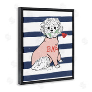 Stupell Studio | Romantic Bichon Puppy Pink Sweater
