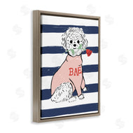 Stupell Studio | Romantic Bichon Puppy Pink Sweater