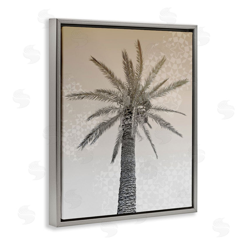 Stupell Studio | Sepia Palm Tree Geometric Pattern