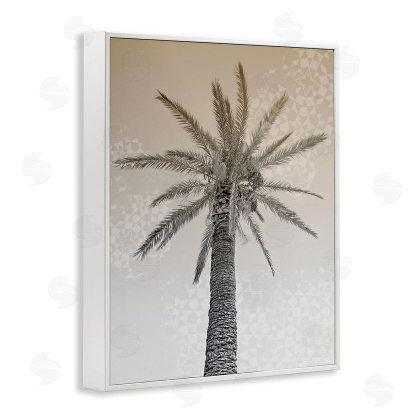 Stupell Studio | Sepia Palm Tree Geometric Pattern