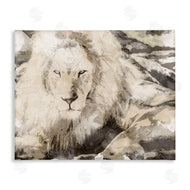 Stupell Studio | Abstract Sepia Jungle Lion Portrait