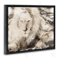 Stupell Studio | Abstract Sepia Jungle Lion Portrait