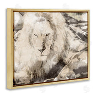 Stupell Studio | Abstract Sepia Jungle Lion Portrait