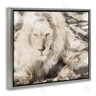 Stupell Studio | Abstract Sepia Jungle Lion Portrait