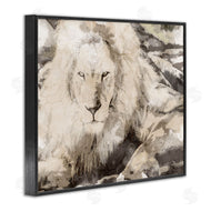 Stupell Studio | Abstract Sepia Jungle Lion Portrait