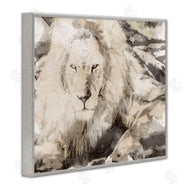 Stupell Studio | Abstract Sepia Jungle Lion Portrait
