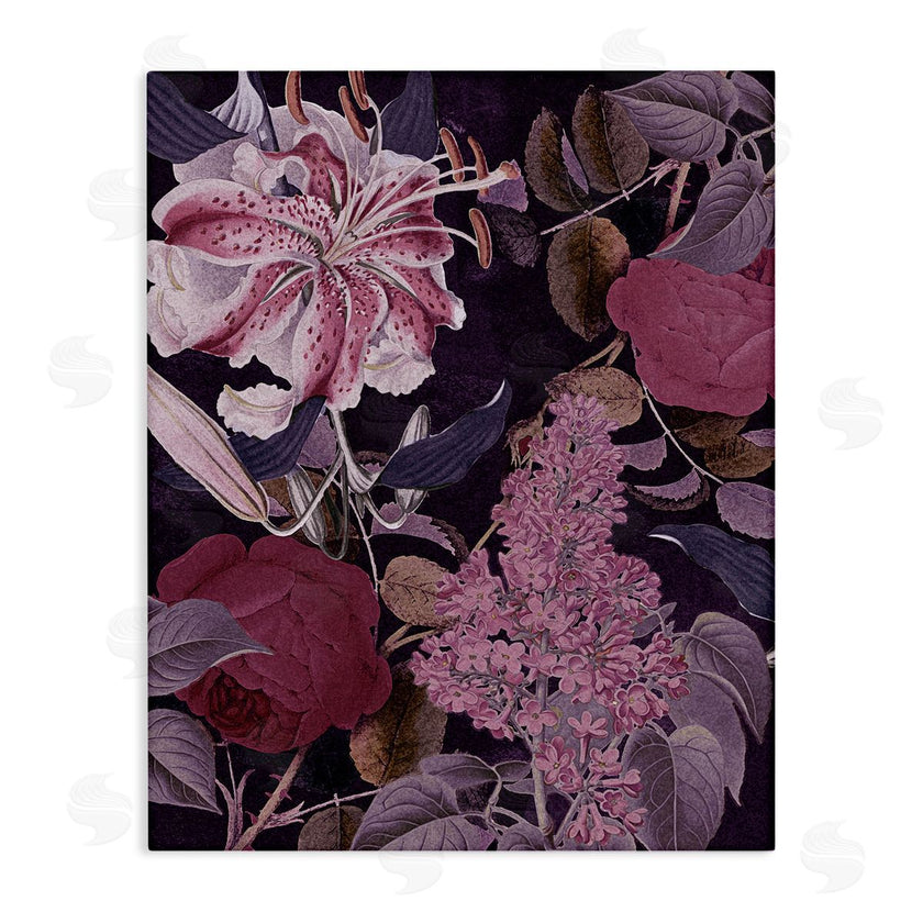Stupell Studio | Vintage Purple Bohemian Floral Illustration