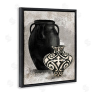 Stupell Studio | Ornate Ceramics over Grey Pattern