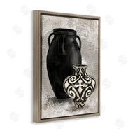 Stupell Studio | Ornate Ceramics over Grey Pattern