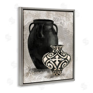 Stupell Studio | Ornate Ceramics over Grey Pattern