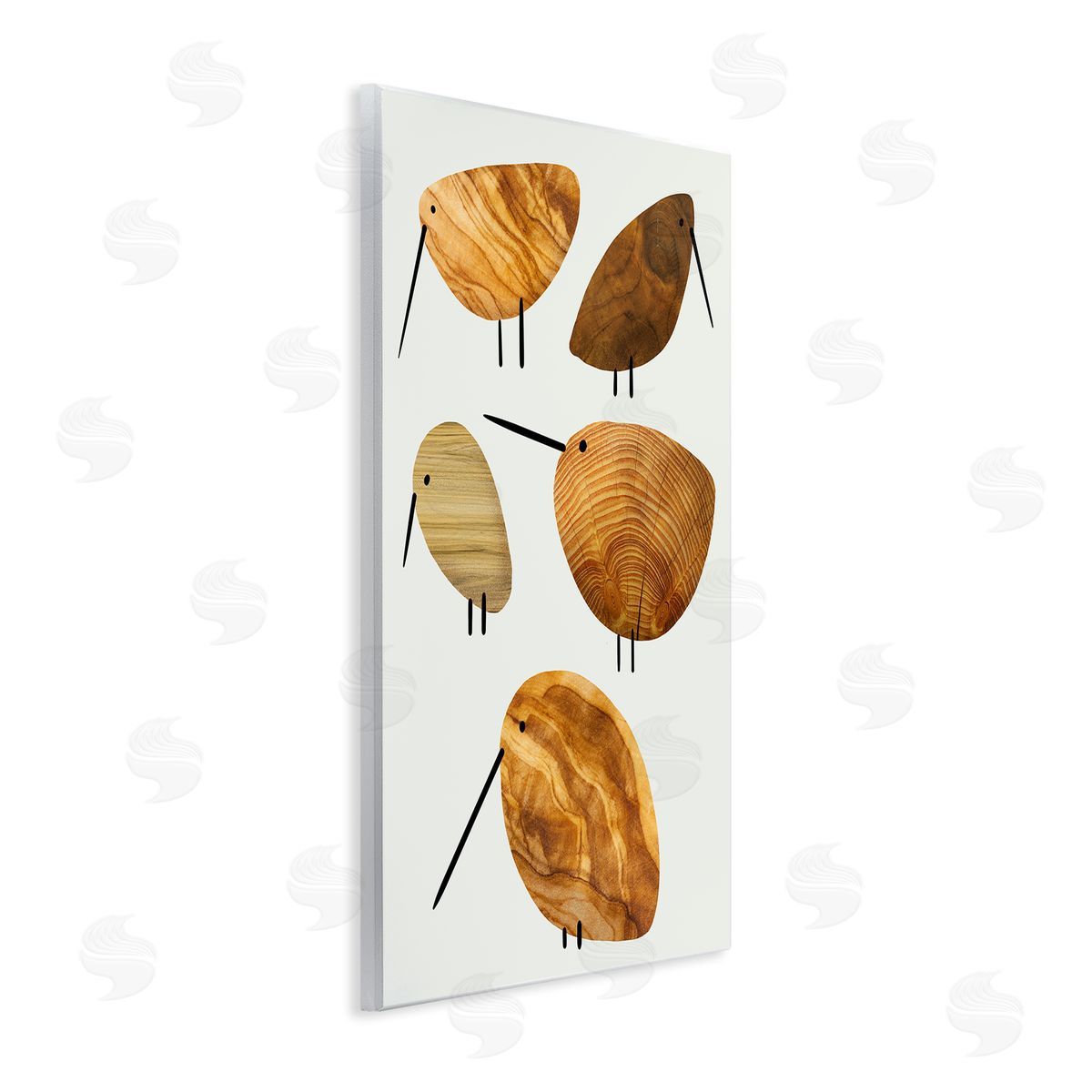 Stupell Studio Cute Tree Patterned Birds Rustic Wall Plaque Art