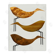 Stupell Studio | Abstract Wooden Pattern Storks Rustic