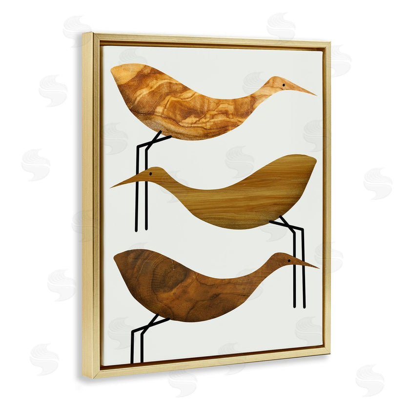 Stupell Studio | Abstract Wooden Pattern Storks Rustic
