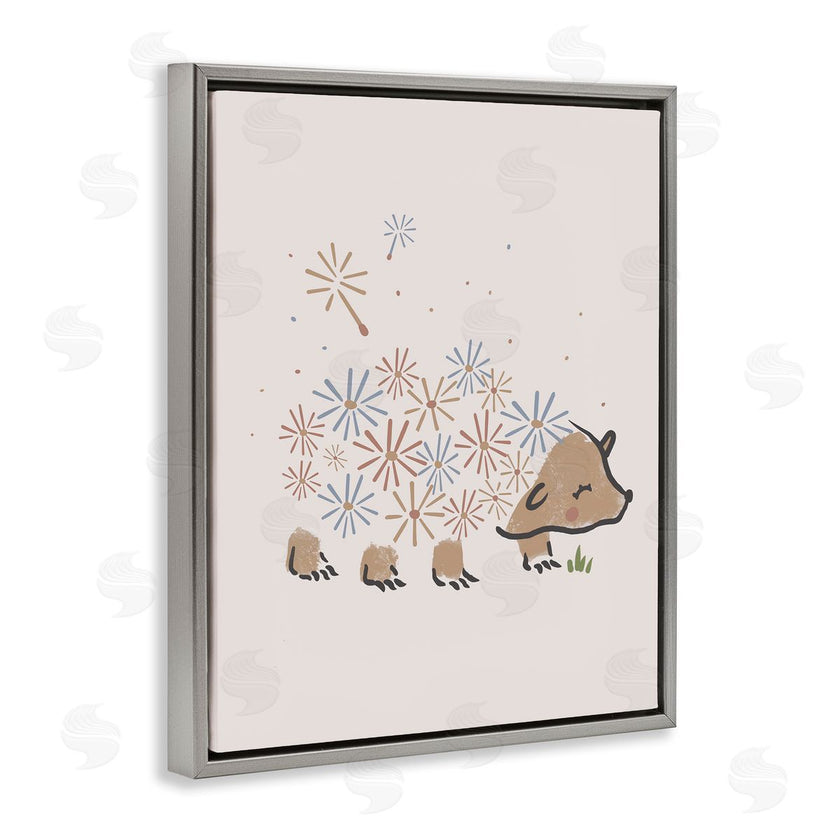 Stupell Studio | Dandelion Flower Hedgehog Cute Animal