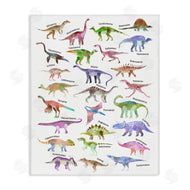 Ziwei Li | Watercolor Dinosaur Chart Whimsical Reptiles