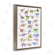 Ziwei Li | Watercolor Dinosaur Chart Whimsical Reptiles