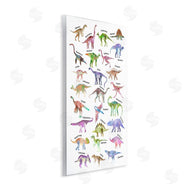 Ziwei Li | Watercolor Dinosaur Chart Whimsical Reptiles