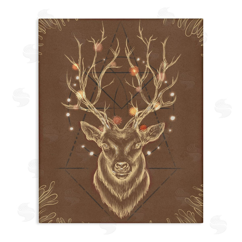 Ziwei Li | Rustic Deer Antlers Geometric Sketch
