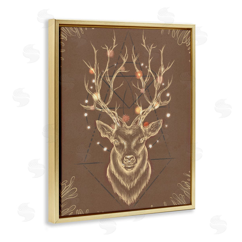 Ziwei Li | Rustic Deer Antlers Geometric Sketch