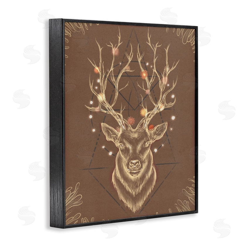 Ziwei Li | Rustic Deer Antlers Geometric Sketch