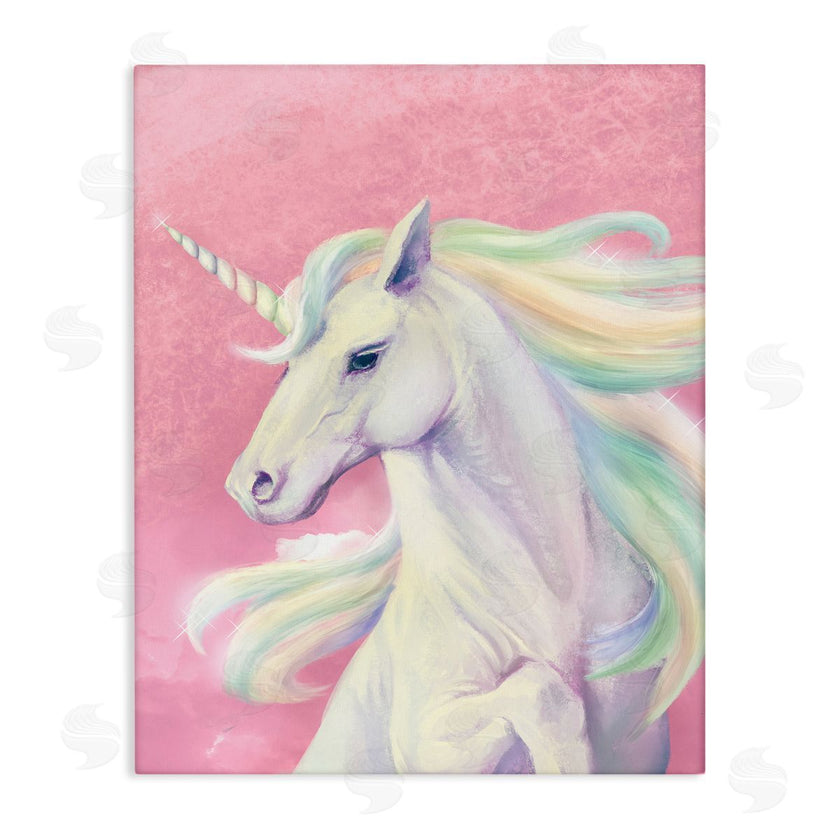 Ziwei Li | Pink Unicorn Playful Rainbow