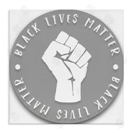 Stupell Studio | Black Lives Matter Grey Circle Fist