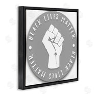Stupell Studio | Black Lives Matter Grey Circle Fist