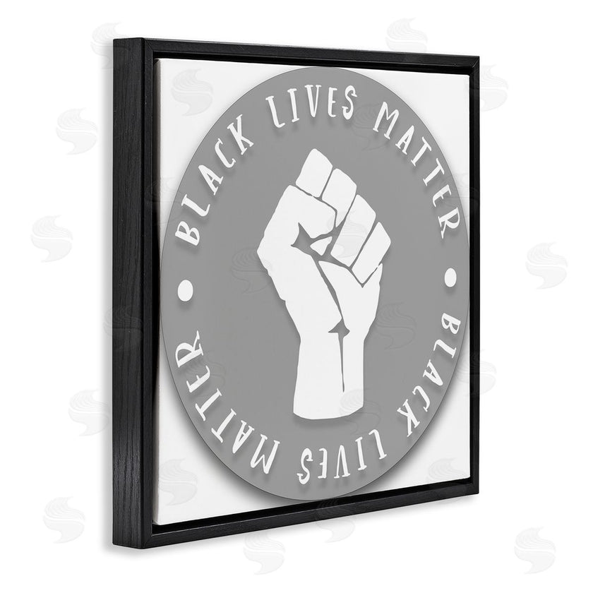 Stupell Studio | Black Lives Matter Grey Circle Fist