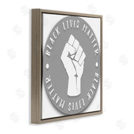 Stupell Studio | Black Lives Matter Grey Circle Fist