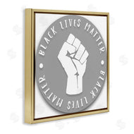 Stupell Studio | Black Lives Matter Grey Circle Fist