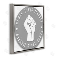 Stupell Studio | Black Lives Matter Grey Circle Fist