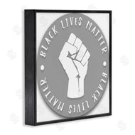 Stupell Studio | Black Lives Matter Grey Circle Fist