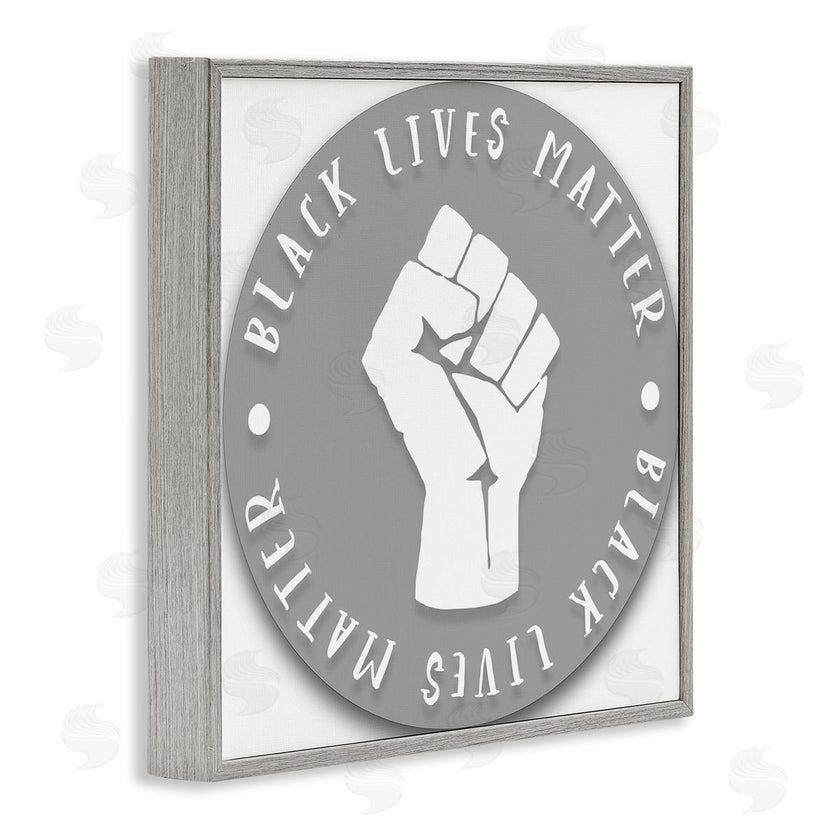 Stupell Studio | Black Lives Matter Grey Circle Fist