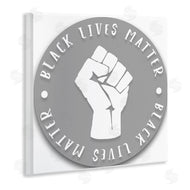Stupell Studio | Black Lives Matter Grey Circle Fist