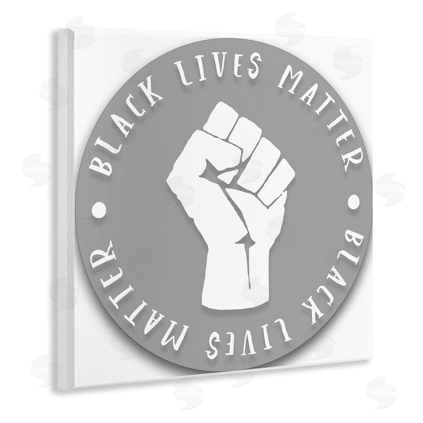Stupell Studio | Black Lives Matter Grey Circle Fist