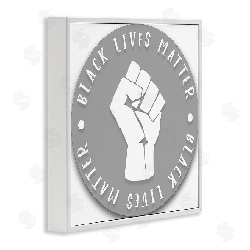 Stupell Studio | Black Lives Matter Grey Circle Fist