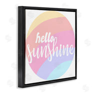 Stupell Studio | Hello Sunshine Circular Pink Rainbow