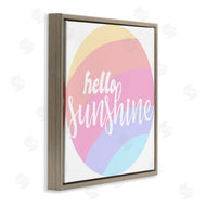 Stupell Studio | Hello Sunshine Circular Pink Rainbow
