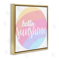 Stupell Studio | Hello Sunshine Circular Pink Rainbow