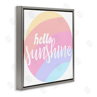 Stupell Studio | Hello Sunshine Circular Pink Rainbow