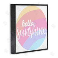 Stupell Studio | Hello Sunshine Circular Pink Rainbow