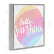 Stupell Studio | Hello Sunshine Circular Pink Rainbow