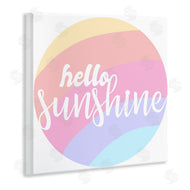 Stupell Studio | Hello Sunshine Circular Pink Rainbow