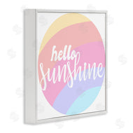 Stupell Studio | Hello Sunshine Circular Pink Rainbow