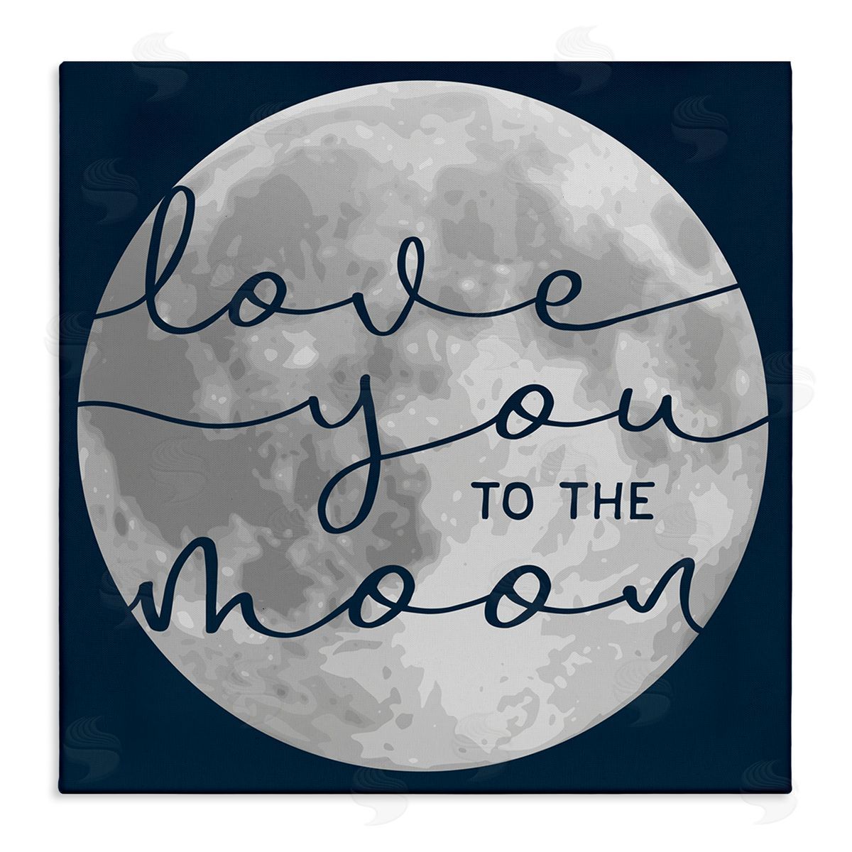 Stupell Studio Love You to Moon Night Sky Canvas Wall Art