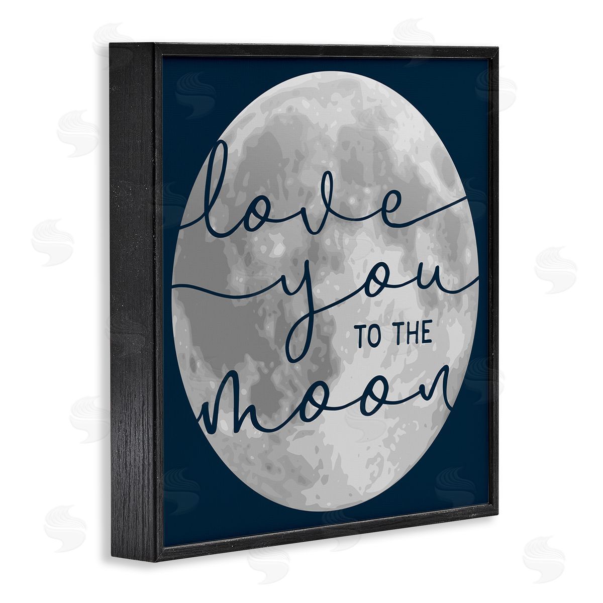 Stupell Studio Love You to Moon Night Sky Black Framed Giclee Wall Art