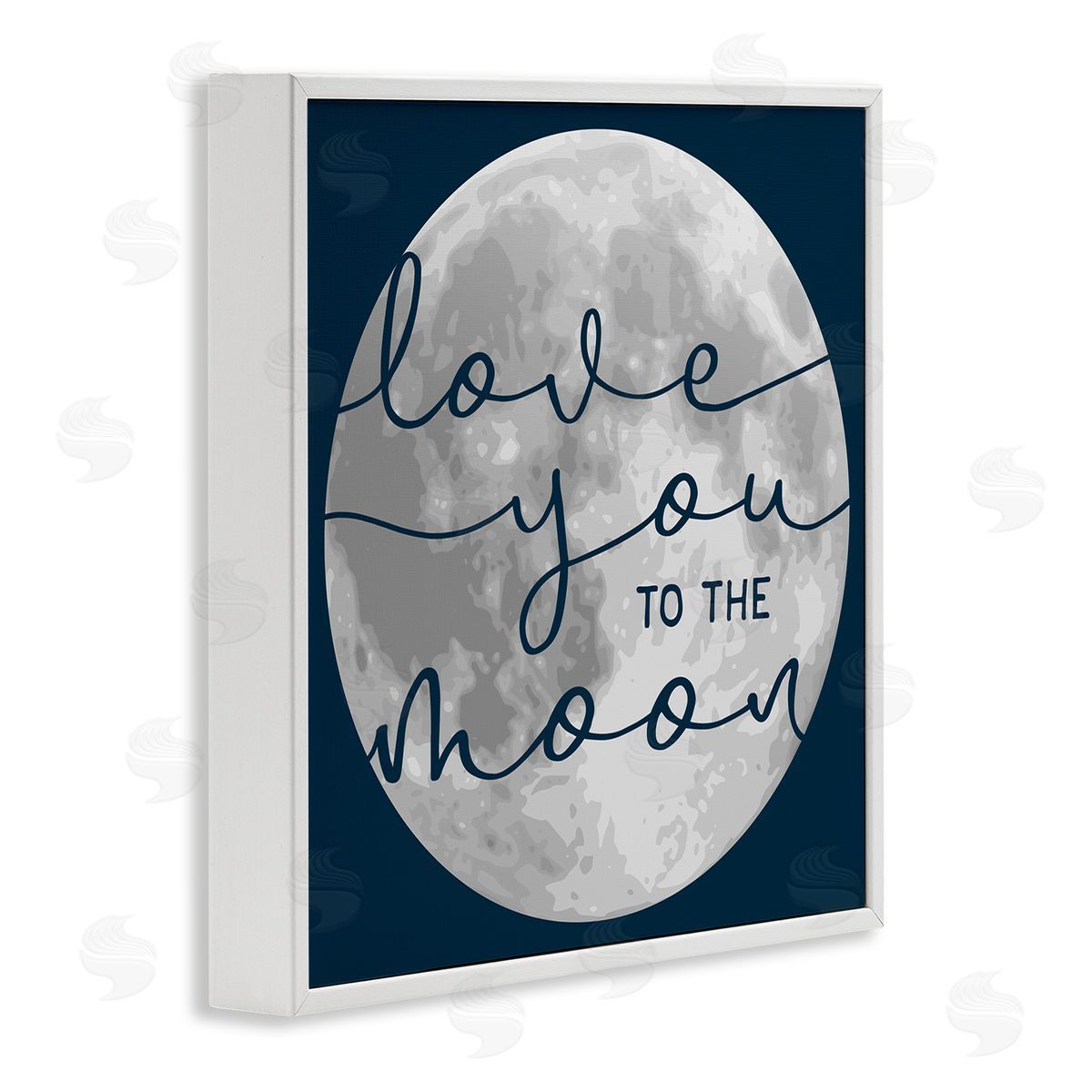 Stupell Studio Love You to Moon Night Sky White Framed Giclee Wall Art