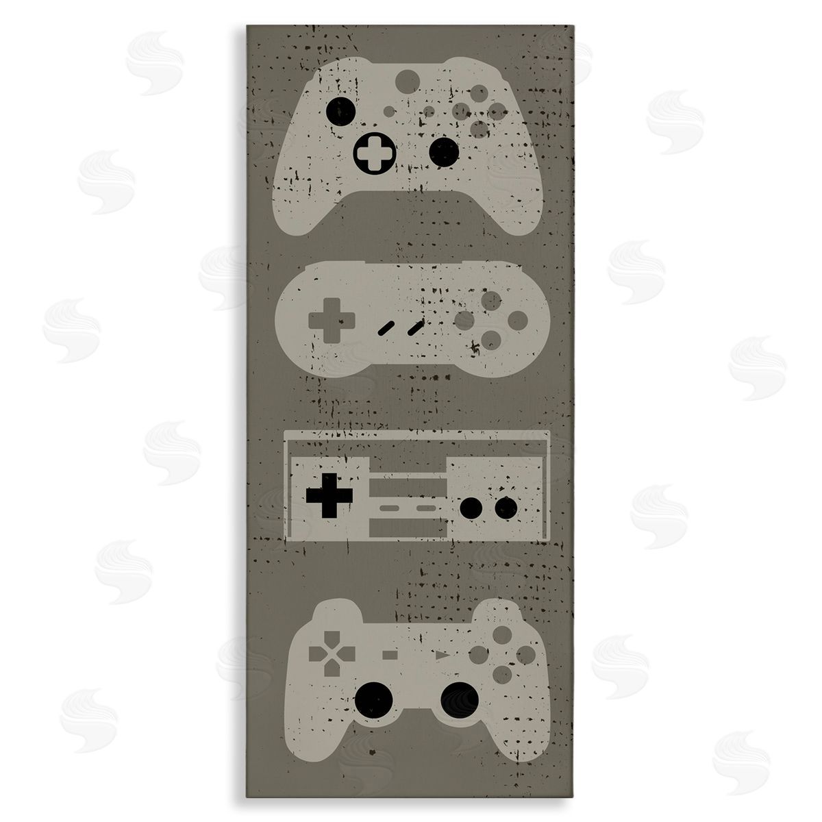 Stupell Studio Common Game Controllers Vintage Canvas Wall Art