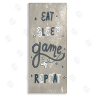 Stupell Studio | Whimsical Eat Sleep Game Repeat Stars