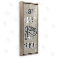 Stupell Studio | Whimsical Eat Sleep Game Repeat Stars